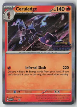Ceruledge (Prerelease) 014 Holo Promo ME: Mega Evolution Promo Pokemon NM - Image 1
