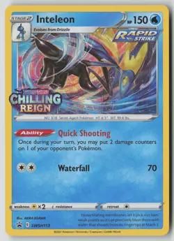Inteleon (Prerelease) SWSH113 Holo Promo Sword & Shield Promo Pokemon NM - Image 1