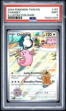 Chansey 187/167 Illustration Rare Twm En-twilight Masquerade Pokemon PSA 9 - Image 1