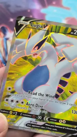 Pokemon TCG Lugia v Silver Tempest 185/195 Holo Ultra Rare MINT - Image 2