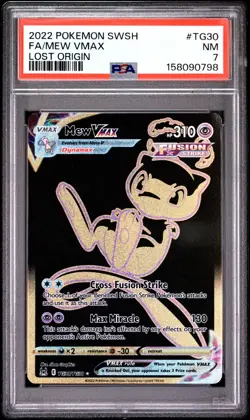 Pokemon Mew VMAX TG30/TG30 Lost Origin Trainer Gallery Secret Holo PSA 7 2022 - Image 1