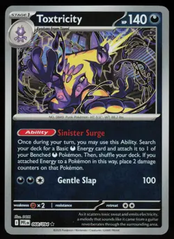 Toxtricity 068/094 Rare Phantasmal Flames Pokemon Reverse Holo Near Mint - Image 1