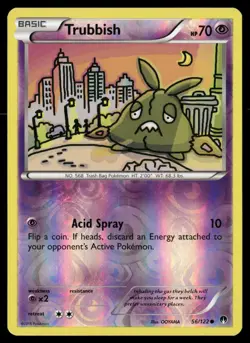Trubbish 56/122 Common BREAKpoint Pokemon Reverse Holo LP - Image 1