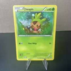 2015 Pokemon XY Promo Black Star Promo Holo Chespin XY88 LP/MP - Image 1