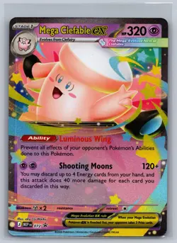Mega Clefable ex 072 Holo Promo ME: Mega Evolution Promo Pokemon Holo Near Mint - Image 1