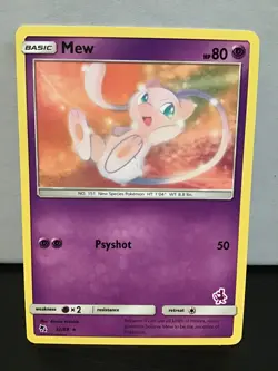 Mew 32/68 Rare Pokemon Battle Academy 2020 Mewtwo Deck Stamp - Image 1
