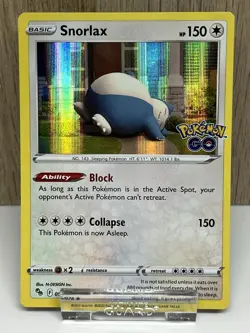 Snorlax 055/078 - Pokemon GO Holo Rare - NM - Image 1