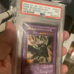 2004 Yu-Gi-Oh RDS-EN035 Dark Blade The Dragon Knight 1st Ed Ultimate Rare PSA 9 - Image 3