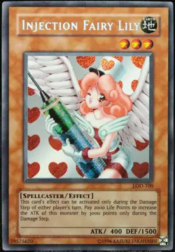 Yu-Gi-Oh! Injection Fairy Lily LOD-100 Secret Rare [NM] | EN 2004 - Image 1