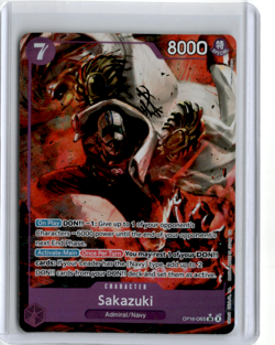 Bandai One Piece Card Game Sakazuki OP16-065 SR ALT ART- The Time of Battle - Image 1