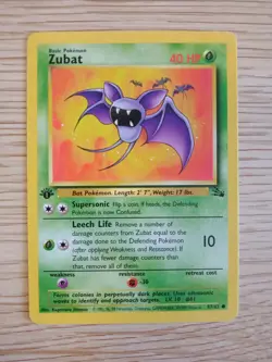 1st Edition Zubat #2 - 57/62 Fossil Set - Pokemon Card - Image 1