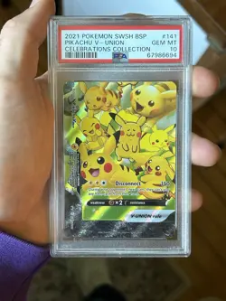 ⚡2021 Pokemon Pikachu V-Union Celebrations Collection #141 PSA 10 GEM MINT💎💛 - Image 1