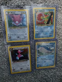 Pokemon TCG 4 Card Lot Blissey Politoed Dark Porygon2 Wailord 2000 - Image 1