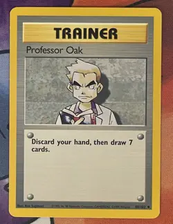 Professor Oak (Trainer) 88/102 1999 Pokemon Base Set WOTC Vintage NM - Image 1