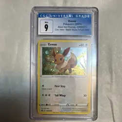 Pokemon Eevee SWSH095 Black Star Promo Cosmic Holo CGC 9 Mint 2021 Card English - Image 1