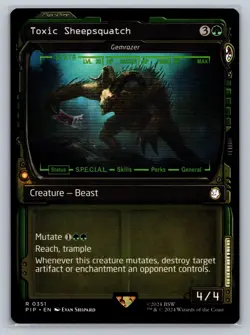MTG Fallout Showcase #351 Toxic Sheepsquatch (Gemrazer) Rare Creature Beast - Image 1