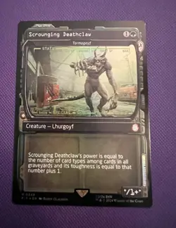 Scrounging Deathclaw Universes Beyond: Fallout Foil Showcase Rare Black 0349 NM - Image 1