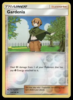 Gardenia 124/156 Uncommon Ultra Prism Pokemon Reverse Holo Near Mint - Image 1