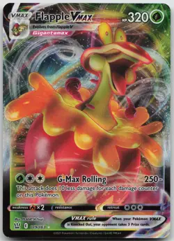 Flapple VMAX 019/163 Holo VMAX Rare Battle Styles Pokemon Near Mint - Image 1