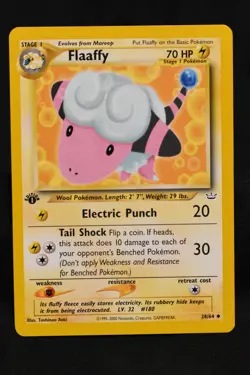 Flaaffy 1st Edition 28/64 NM Neo Revelation Regular Uncommon Pokemon TCG Card - Image 1