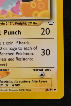 Flaaffy 1st Edition 28/64 NM Neo Revelation Regular Uncommon Pokemon TCG Card - Image 4