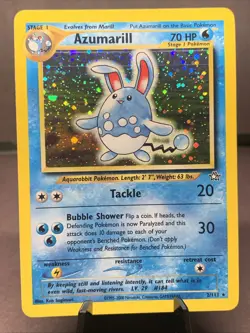Pokemon TCG Azumarill 2/111 Neo Geneis Holo Rare VTG WOTC 2001 LP - Image 1
