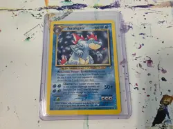 Pokemon TCG Feraligatr 4/111 Neo Genesis Holo Rare Unlimited WOTC English LP - Image 1