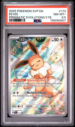 Pokemon Eevee 173 SVP SV Black Star Promo 2025 Prismatic Evolution ETB PSA 8.5 - Image 1