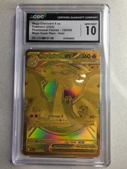 Pokemon Mega Charizard X ex Phantasmal Flames Mega Hyper Rare #130 - Image 1