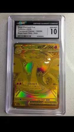 Pokemon Mega Charizard X ex Phantasmal Flames Mega Hyper Rare #130 - Image 2