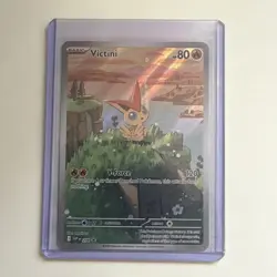 Pokemon TCG Victini SVP 208 Promo Illustration Black Bolt White Flare - Image 1