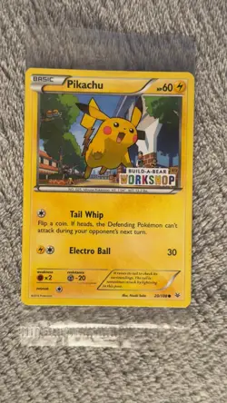 2016 Pokemon Pikachu 20/108 Build-A-Bear Workshop Stamped SEALED PROMO - Image 1