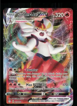 Cinderace VMAX 019/072 Holo VMAX Rare Shining Fates Pokemon Near Mint - Image 1