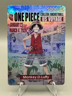 Monkey.D.Luffy (055) (College Basketball US Voyage) P-055 One Piece Promotion... - Image 1