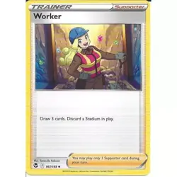 Worker - 167/195 : Uncommon Card : SWSH-12 Silver Tempest : Pokemon TCG - Image 1