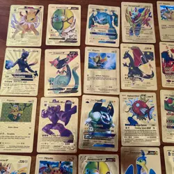 Pokemon Gold Foil Fan Art CHARIZARD PIKACHU Lot (75) Cards Gamefreak GX V VMAX - Image 2