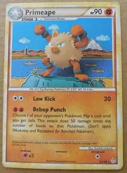 Primeape 22/95 Rare Non-Holo Unleashed Set Pokemon Card LP/MP - Image 1