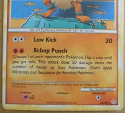 Primeape 22/95 Rare Non-Holo Unleashed Set Pokemon Card LP/MP - Image 3