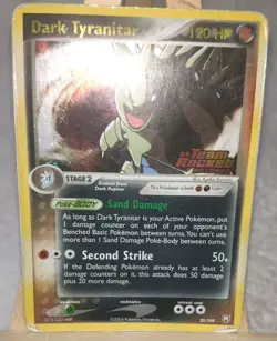 Vintage Pokemon Card Dark Tyranitar 020/109 Ex Team Rocket Returns Rare Stamped - Image 3