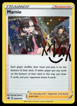 Marnie SWSH120 Holo Sword & Shield Promo Pokemon Card - Image 1