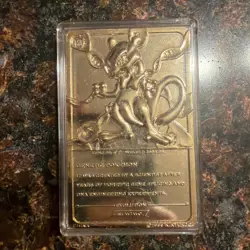 1999 Burger King Mewtwo Pokemon 23K Gold Plated Card With Pokeball Vintage TCG - Image 2