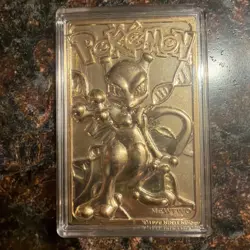 1999 Burger King Mewtwo Pokemon 23K Gold Plated Card With Pokeball Vintage TCG - Image 3