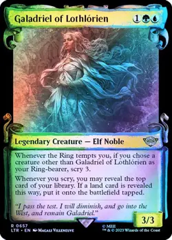 MTG GALADRIEL OF LOTHLORIEN. SHOWCASE SCROLL FOIL The Lord of the Rings NM - Image 1