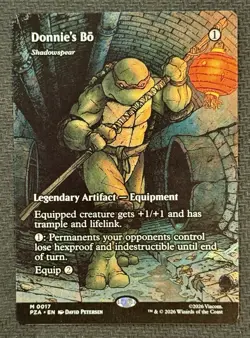 Donnie's Bo Borderless 0017 TMNT Legendary Artifact Mythic Regular EN MTG - Image 1