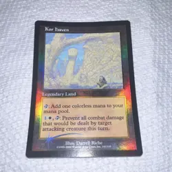 Wizards of the Coast MTG Kor Haven English Foil Legendary Land #141/143 (2000) - Image 2