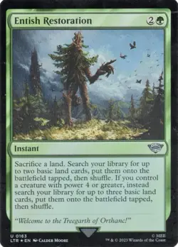 Entish Restoration #163 (Foil) (NM) Lord of the Rings LTR Magic MTG - Image 1