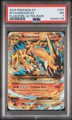 2014 Pokemon Xy Flashfire M Charizard EX #107 Flashfire-Ultra Rare PSA 7 - Image 1