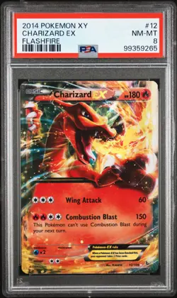 2014 Pokemon Xy Flashfire Charizard EX #12 Flashfire PSA 8 - Image 1