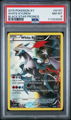 2015 POKEMON BLACK STAR PROMO WHITE KYUREM #XY81 PSA 8 NM #111333000 - Image 1