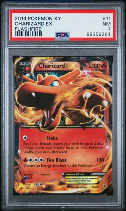 2014 Pokemon Xy Flashfire Charizard EX #11 Flashfire PSA 7 - Image 1